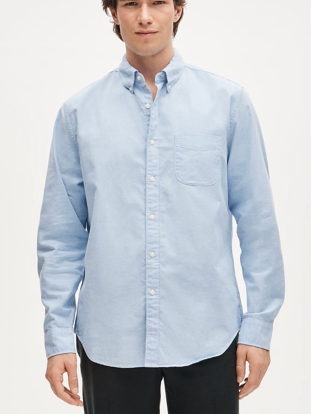 J. CREW Classic Broken-in organic cotton oxford shirt in Blue Size XL $98 BE996 - Picture 2 of 8